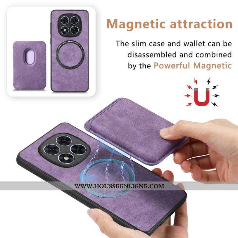 Coque Xiaomi Redmi Note 14 Pro 5G / Poco X7 Effet Cuir Porte-cartes Détachable