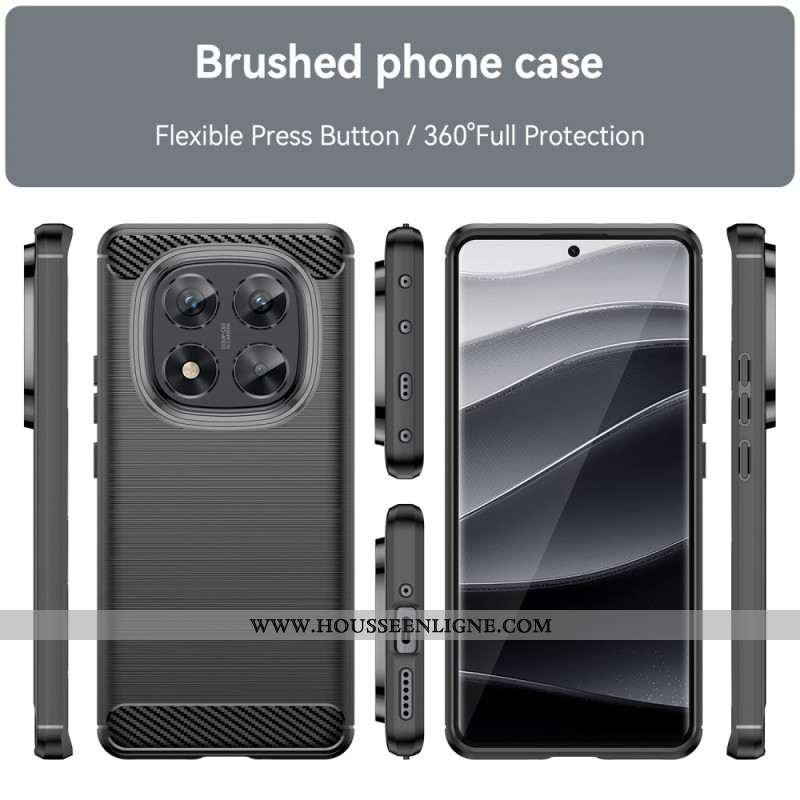 Coque Xiaomi Redmi Note 14 Pro 5G / Poco X7 Fibre Carbone Brossée