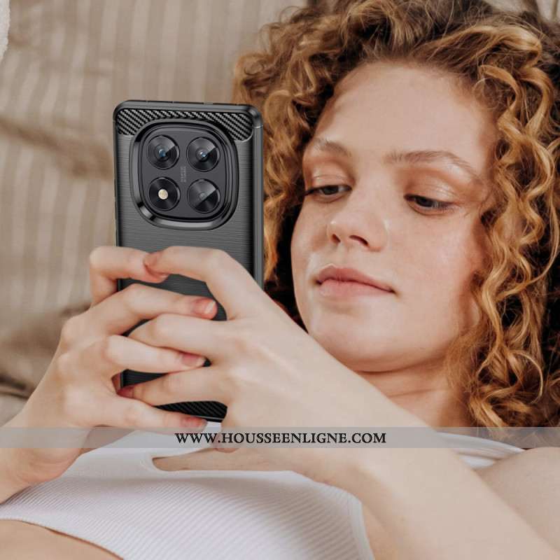 Coque Xiaomi Redmi Note 14 Pro 5G / Poco X7 Fibre Carbone Brossée