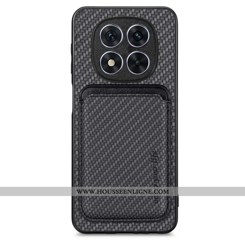 Coque Xiaomi Redmi Note 14 Pro 5G / Poco X7 Fibre Carbone Porte-Cartes Détachable