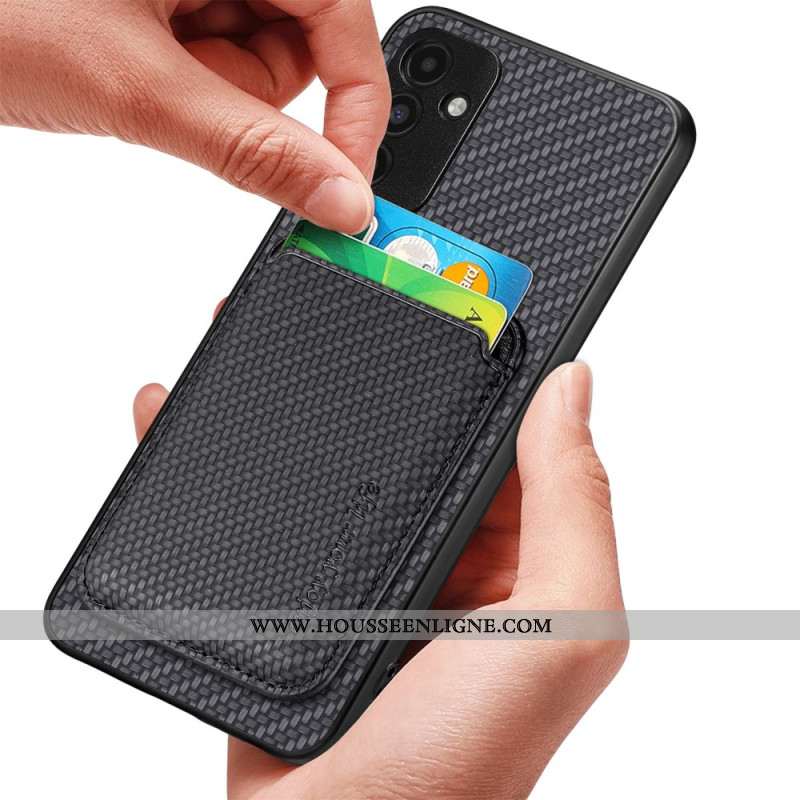 Coque Xiaomi Redmi Note 14 Pro 5G / Poco X7 Fibre Carbone Porte-Cartes Détachable