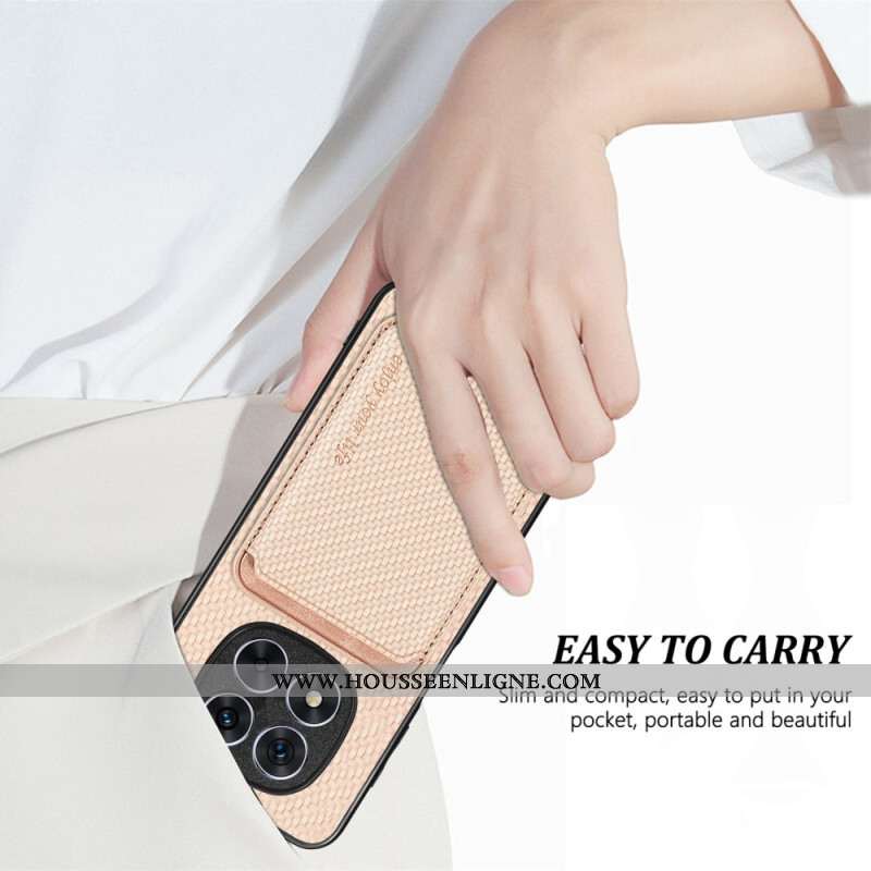 Coque Xiaomi Redmi Note 14 Pro 5G / Poco X7 Fibre Carbone Porte-Cartes Détachable