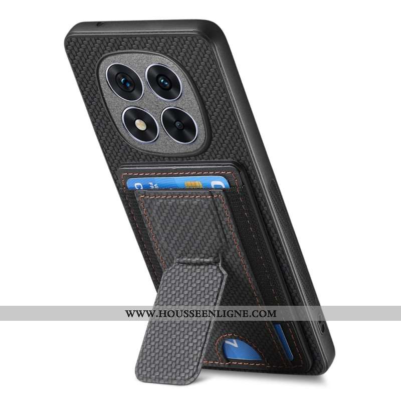 Coque Xiaomi Redmi Note 14 Pro 5G / Poco X7 Fibre Carbone Support et Porte-cartes