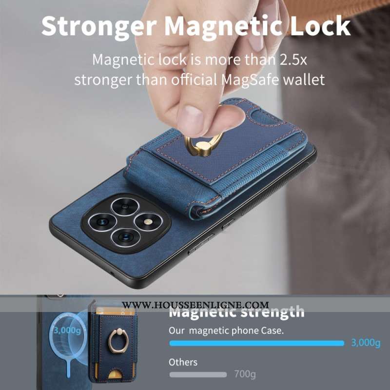 Coque Xiaomi Redmi Note 14 Pro 5G / Poco X7 Porte-Cartes Magnétique Rabat Vertical