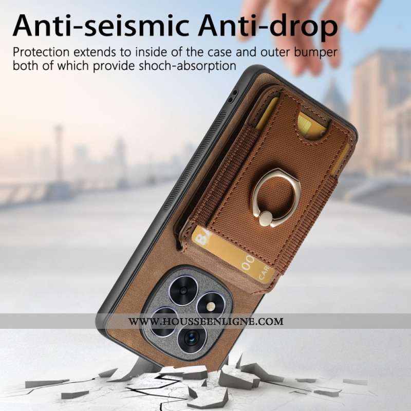 Coque Xiaomi Redmi Note 14 Pro 5G / Poco X7 Porte-Cartes Magnétique Rabat Vertical