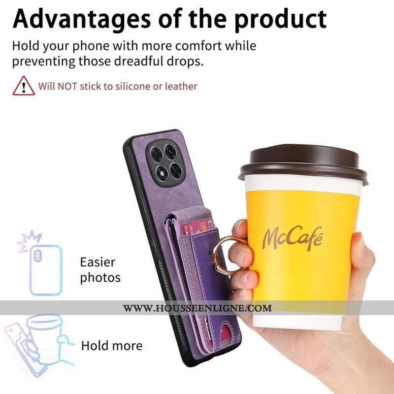 Coque Xiaomi Redmi Note 14 Pro 5G / Poco X7 Porte-Cartes Magnétique Rabat Vertical