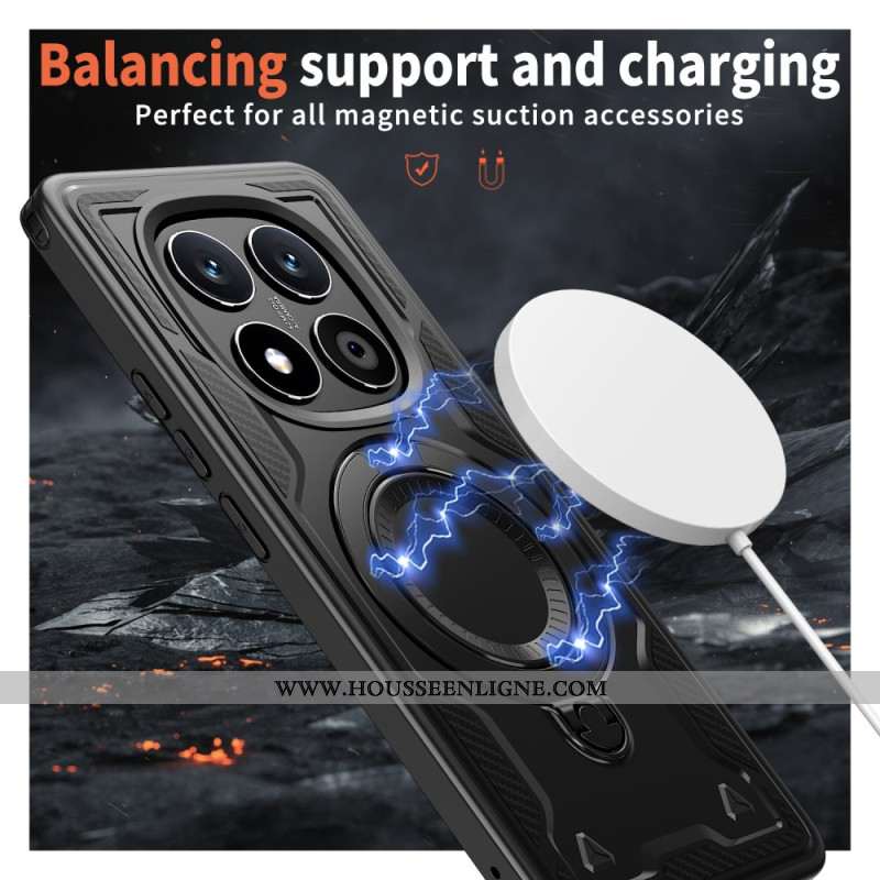 Coque Xiaomi Redmi Note 14 Pro 5G / Poco X7 Support Rotatif à et Compatibilité MagSafe,