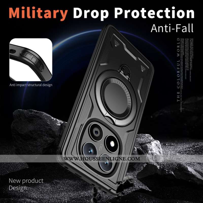 Coque Xiaomi Redmi Note 14 Pro 5G / Poco X7 Support Rotatif à et Compatibilité MagSafe,