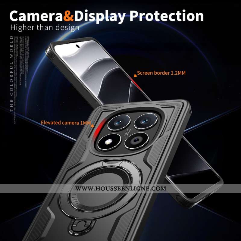 Coque Xiaomi Redmi Note 14 Pro 5G / Poco X7 Support Rotatif à et Compatibilité MagSafe,