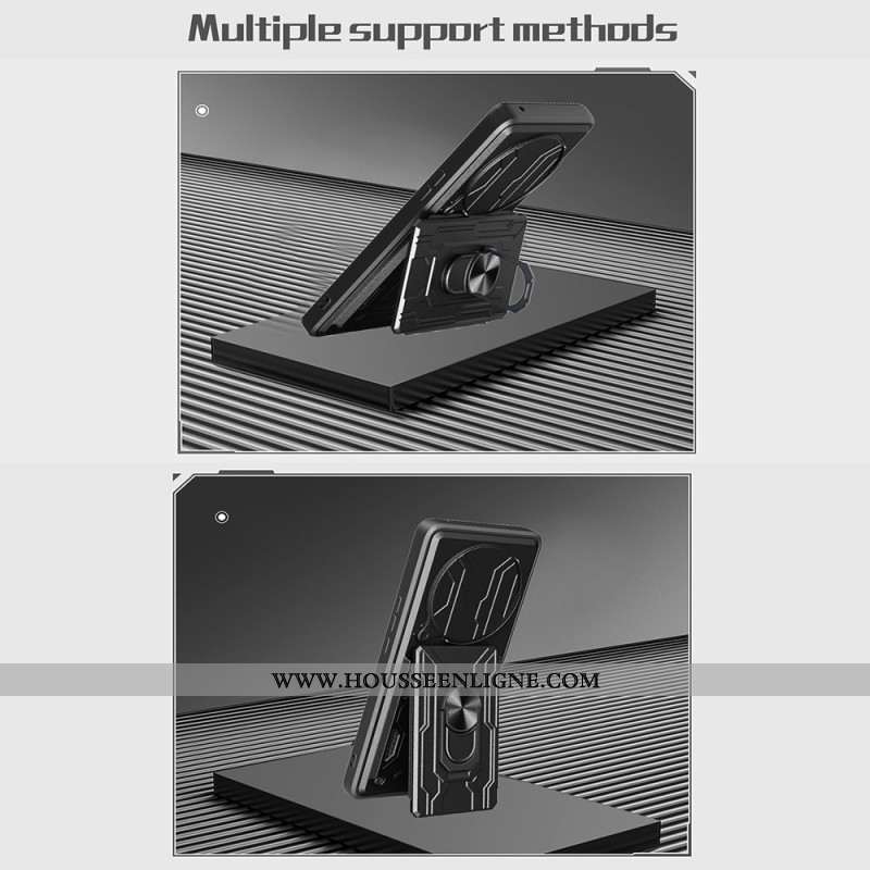 Coque Xiaomi Redmi Note 14 Pro 5G / Poco X7 Support et Protection Coulissante pour Caméra