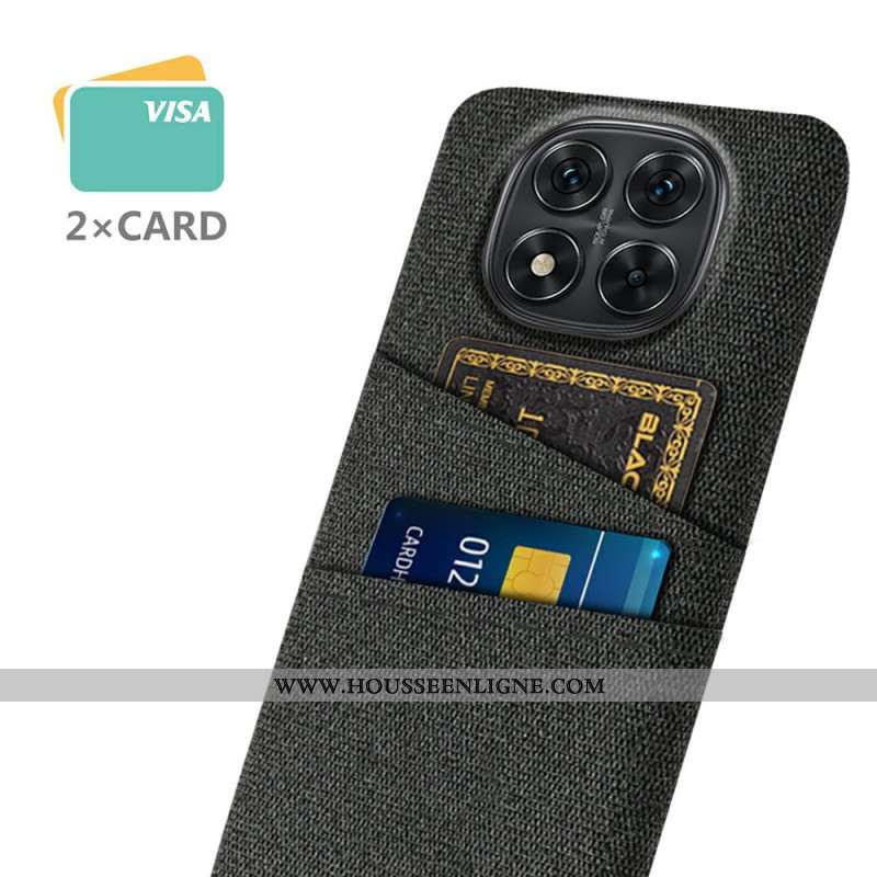 Coque Xiaomi Redmi Note 14 Pro 5G / Poco X7 Tissu Porte-Cartes