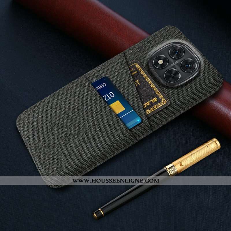 Coque Xiaomi Redmi Note 14 Pro 5G / Poco X7 Tissu Porte-Cartes