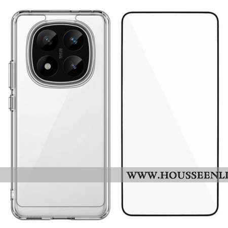 Coque Xiaomi Redmi Note 14 Pro 5G / Poco X7 Transparente avec Protection Écran Intégrale en Verre Tr