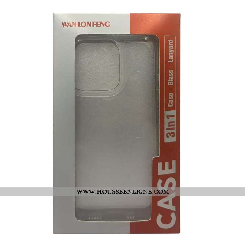 Coque Xiaomi Redmi Note 14 Pro 5G / Poco X7 Transparente avec Protection Écran Intégrale en Verre Tr