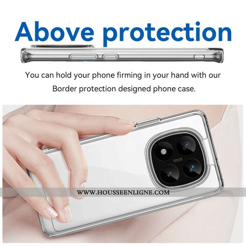 Coque Xiaomi Redmi Note 14 Pro 5G / Poco X7 Transparente avec Protection Écran Intégrale en Verre Tr
