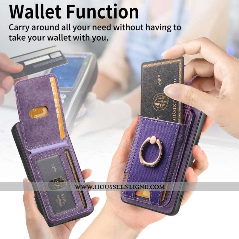 Coque Xiaomi Redmi Note 14 Pro Plus 5G Blocage RFID Porte-Cartes Détachable