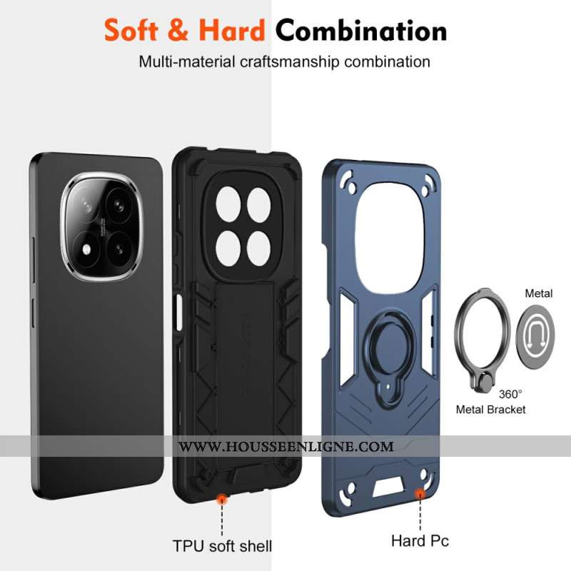 Coque Xiaomi Redmi Note 14 Pro Plus 5G Camshield Coulissant et Support