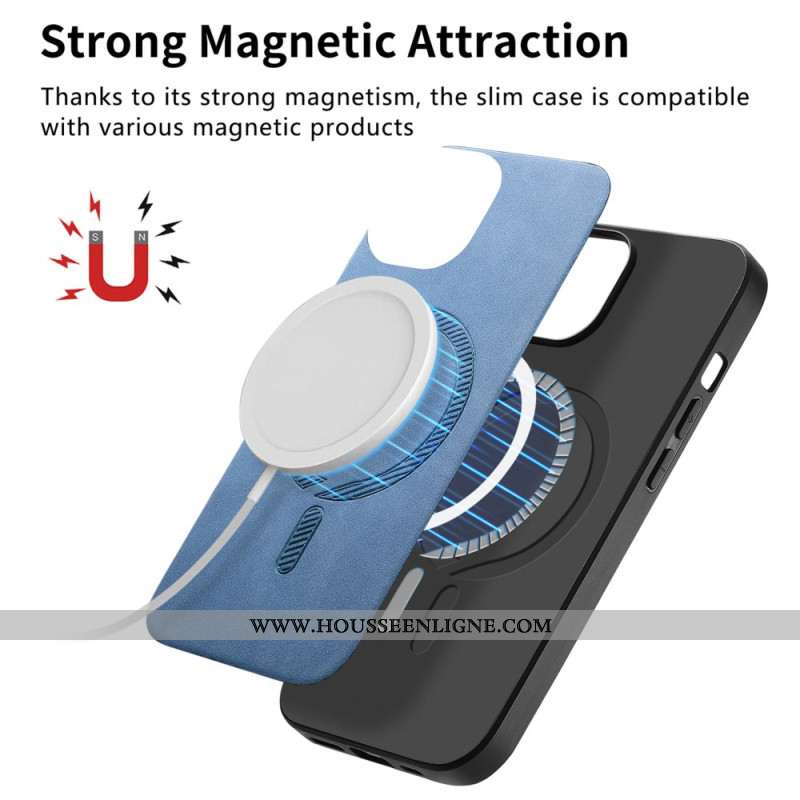 Coque Xiaomi Redmi Note 14 Pro Plus 5G Effet Cuir Compatible MagSafe