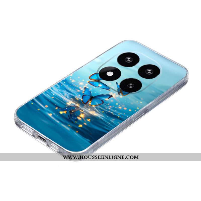 Coque Xiaomi Redmi Note 14 Pro Plus 5G Papillons Bleus
