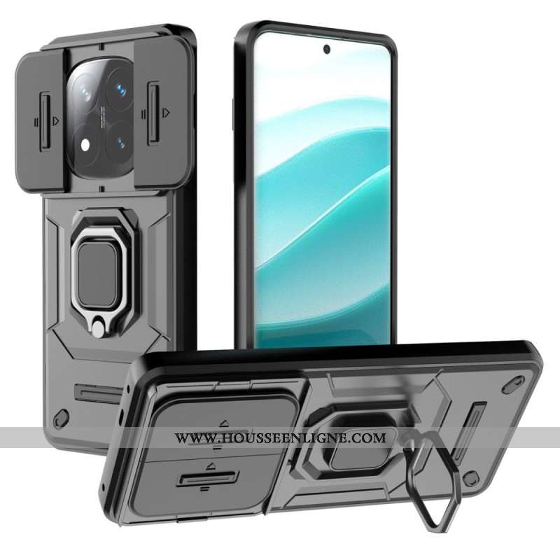 Coque Xiaomi Redmi Note 14 Pro Plus 5G Ring Résistante avec Protection d'Objectif