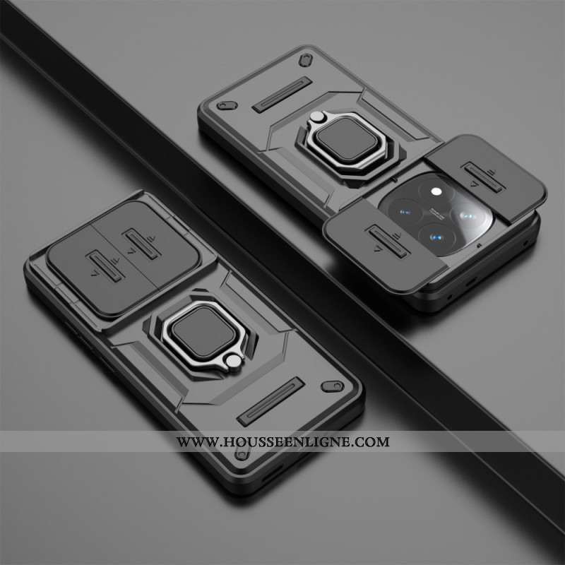 Coque Xiaomi Redmi Note 14 Pro Plus 5G Ring Résistante avec Protection d'Objectif