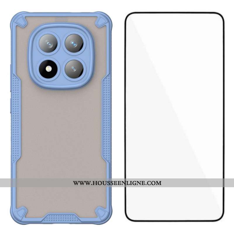 Coque Xiaomi Redmi Note 14 Pro Plus 5G Silicone Semi-Transparent avec Protecteur Écran en Verre Trem