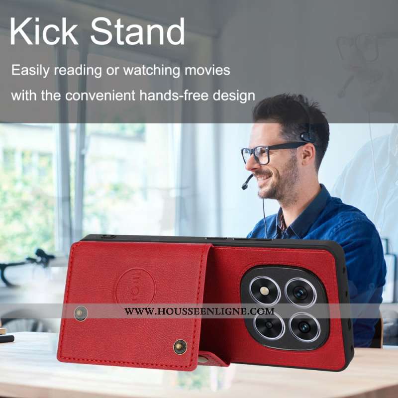 Coque Xiaomi Redmi Note 14 Pro Plus 5G Style Cuir Porte-cartes et Support