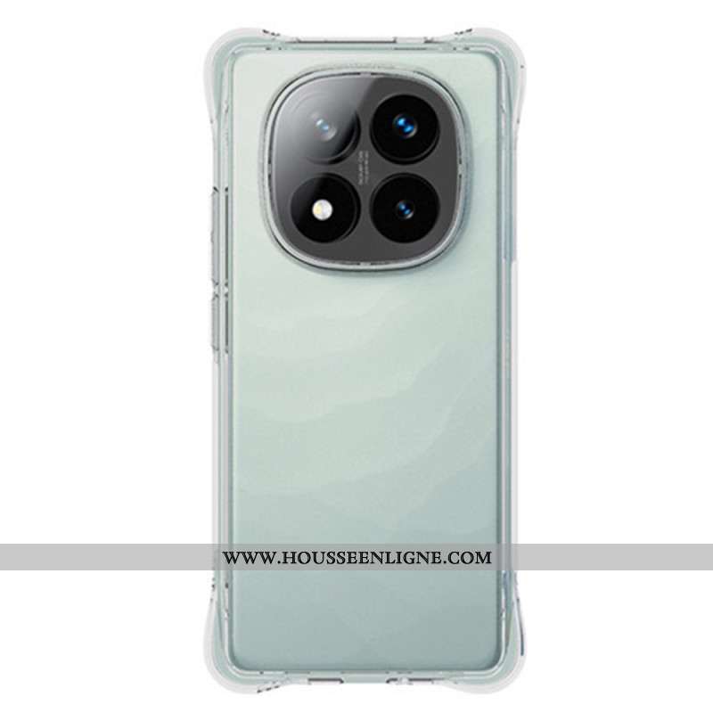Coque Xiaomi Redmi Note 14 Pro Plus 5G Transparente Renforcée avec Protecteur Écran en Verre Trempé