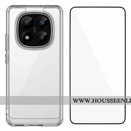 Coque Xiaomi Redmi Note 14 Pro Plus 5G Transparente avec Protection Écran en Verre trempé
