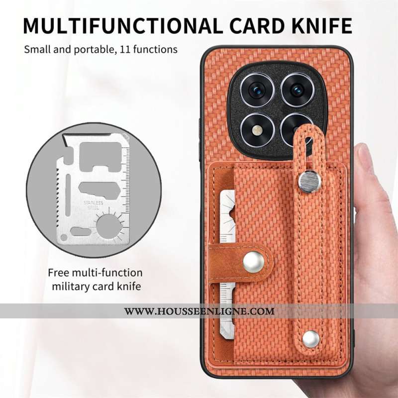 Coque Xiaomi Redmi Note 14 Pro Plus 5G avec Porte-Cartes et Sangle Manuelle