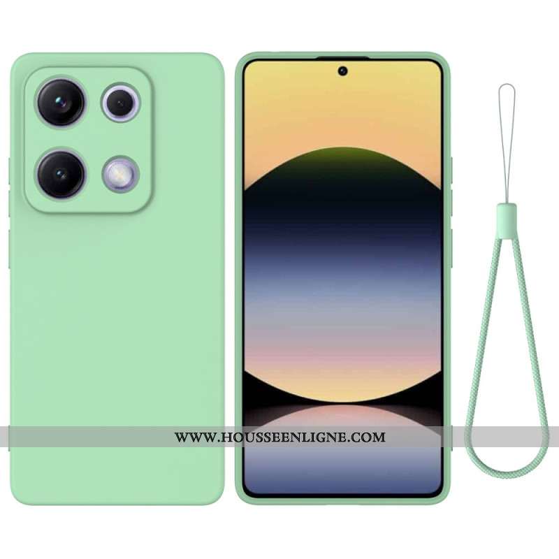 Coque Xiaomi Redmi Note 14S Silicone Liquide à Lanière