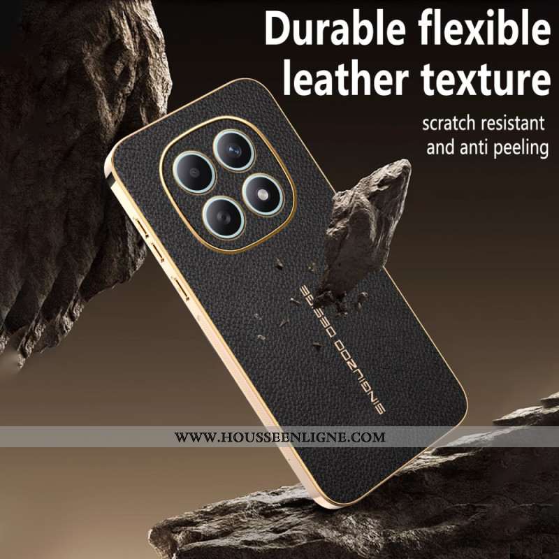 Coque Xiaomi Redmi Note 15 5G / 4G / Poco M8 5G Texture Litchi Anti-Rayures