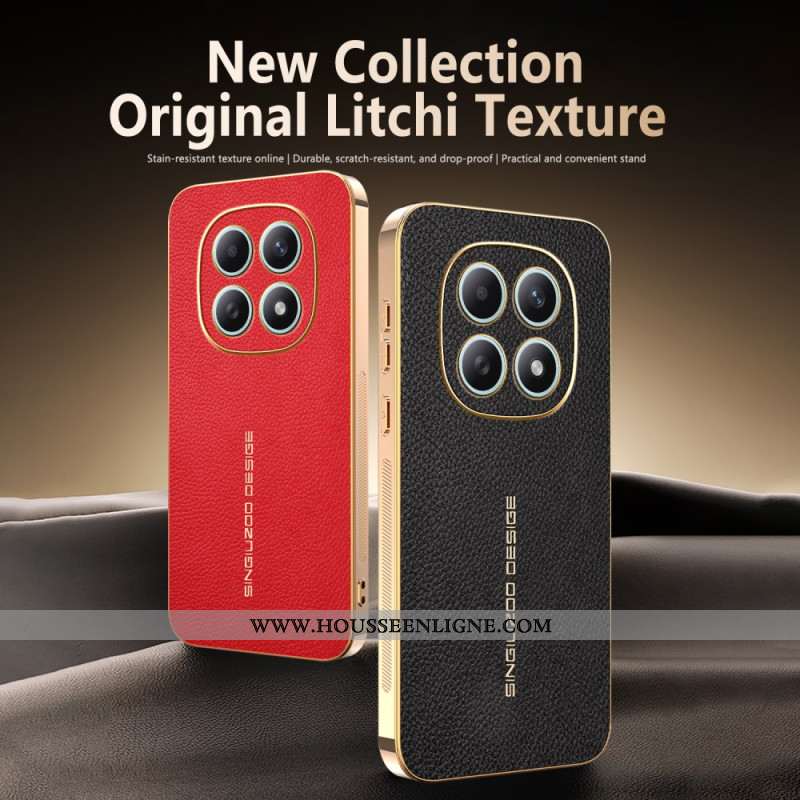 Coque Xiaomi Redmi Note 15 5G / 4G / Poco M8 5G Texture Litchi Anti-Rayures