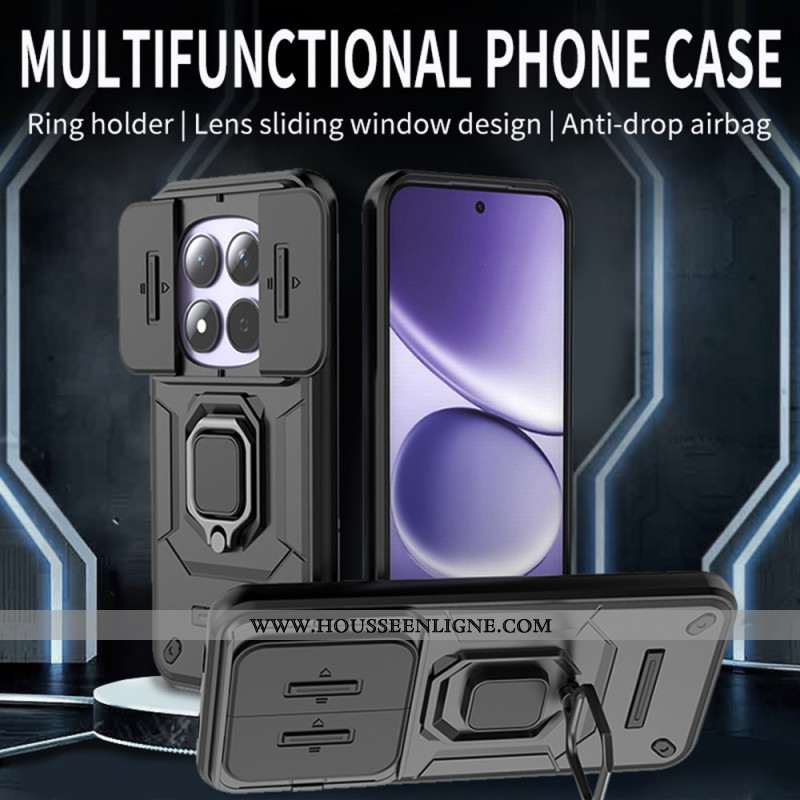 Coque Xiaomi Redmi Note 15 Pro 5G Ring Résistante avec Cache-Objectif