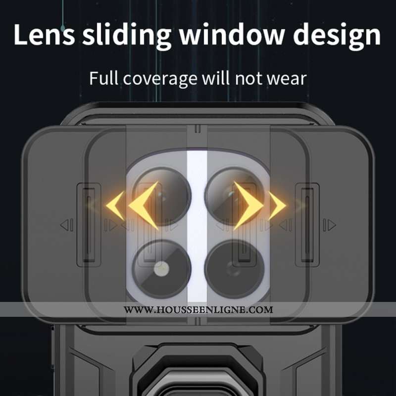 Coque Xiaomi Redmi Note 15 Pro 5G Ring Résistante avec Cache-Objectif