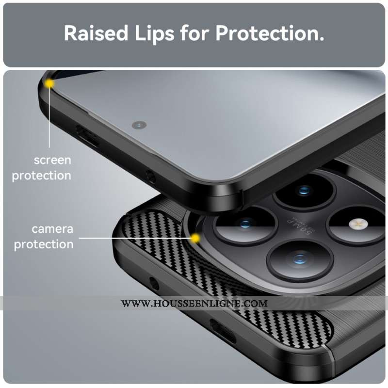 Coque Xiaomi Redmi Note 15 Pro Plus 5G / Poco M8 Pro 5G Fibre Carbone Brossée