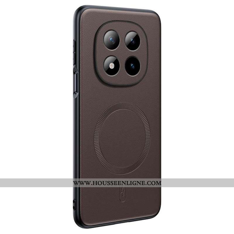 Coque Xiaomi Redmi Note 15 Pro Plus 5G / Poco M8 Pro 5G Magnétique Effet Cuir