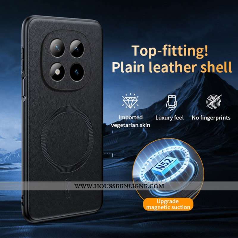 Coque Xiaomi Redmi Note 15 Pro Plus 5G / Poco M8 Pro 5G Magnétique Effet Cuir