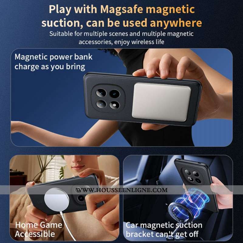 Coque Xiaomi Redmi Note 15 Pro Plus 5G / Poco M8 Pro 5G Magnétique Effet Cuir