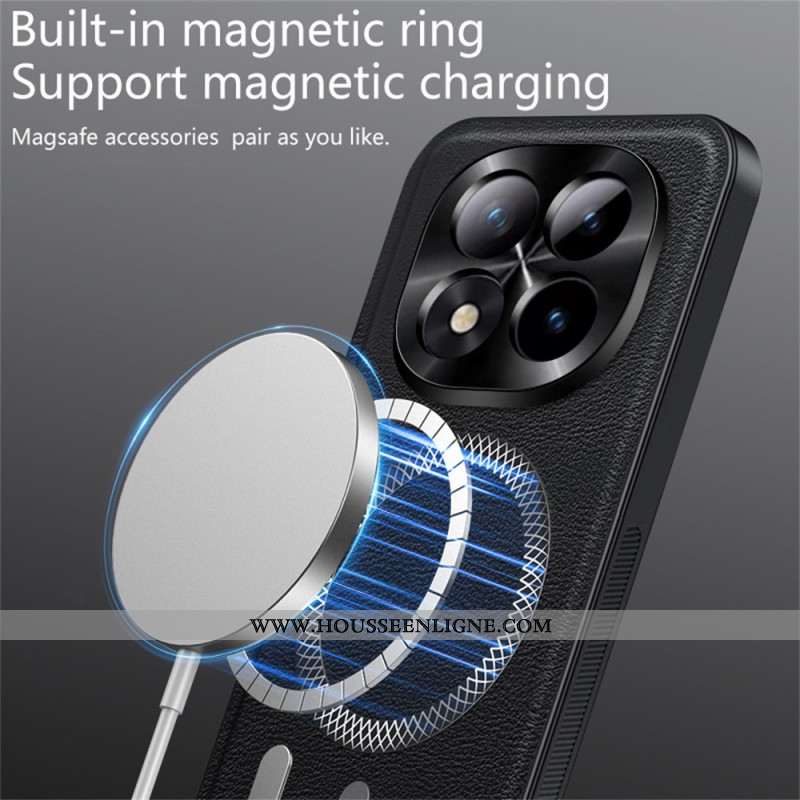 Coque Xiaomi Redmi Note 15 Pro Plus 5G / Poco M8 Pro 5G Magnétique Effet Cuir