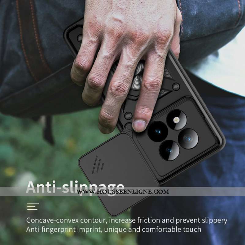 Coque Xiaomi Redmi Note 15 Pro Plus 5G / Poco M8 Pro 5G Protection Caméra Coulissante et Support Int