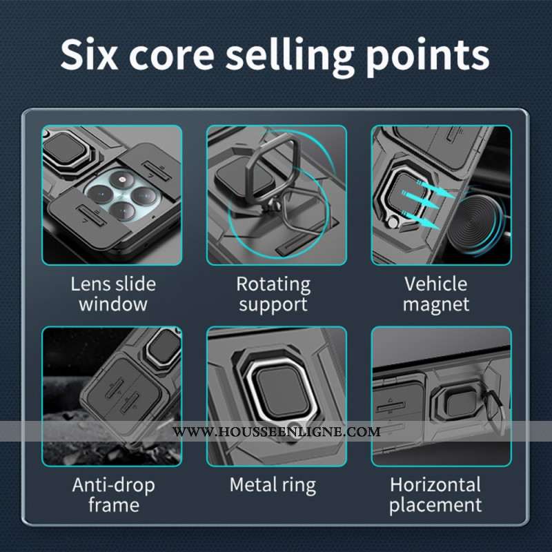 Coque Xiaomi Redmi Note 15 Pro Plus 5G / Poco M8 Pro 5G Support Béquille et Cache Objectif