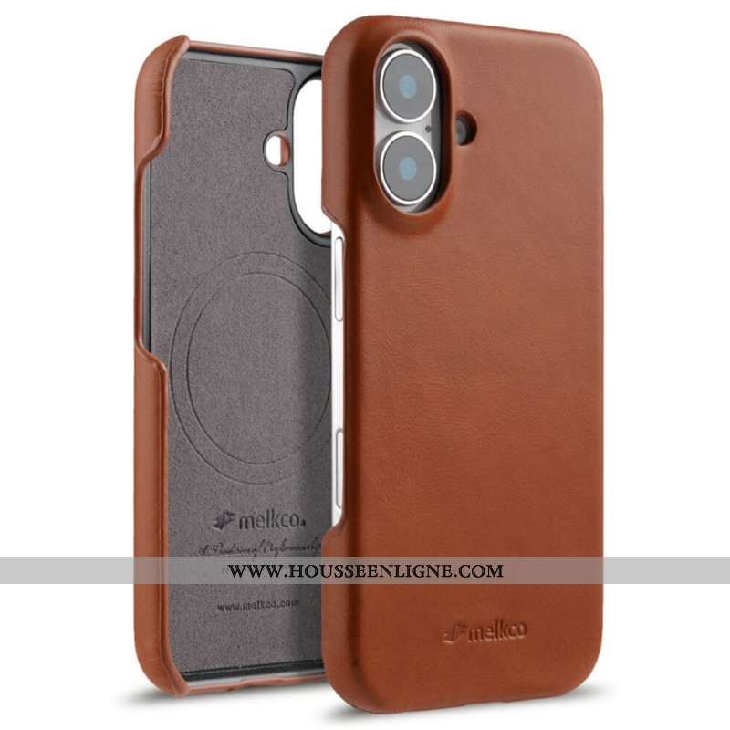 Coque iPhone 17 Compatible MagSafe Cuir Ciré