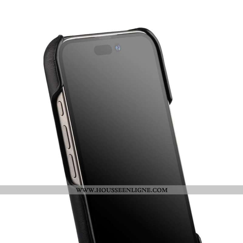 Coque iPhone 17 Compatible MagSafe Cuir Ciré