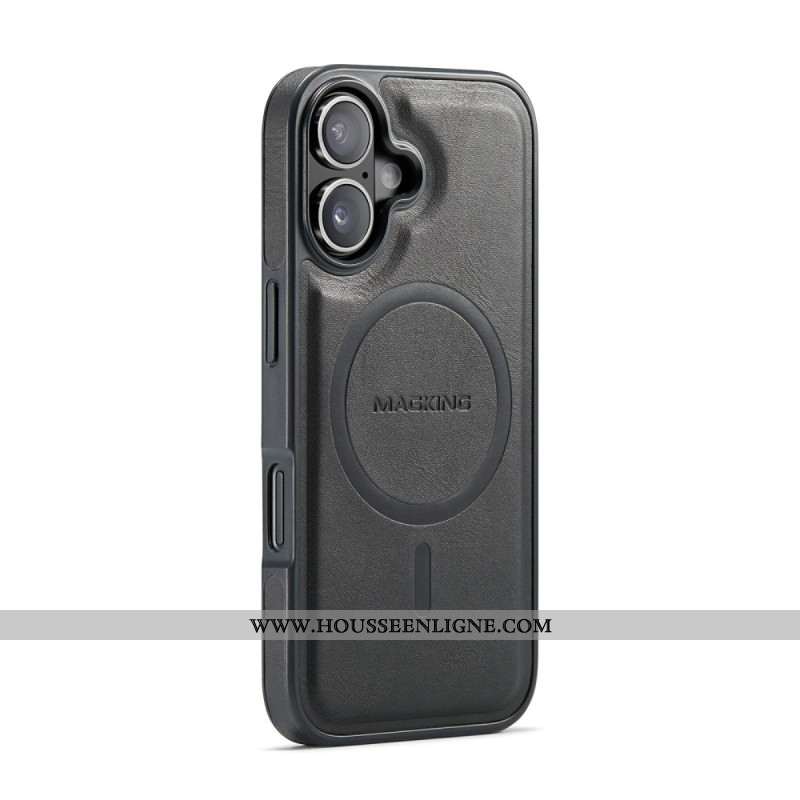 Coque iPhone 17 Compatible MagSafe Effet Cuir Premium