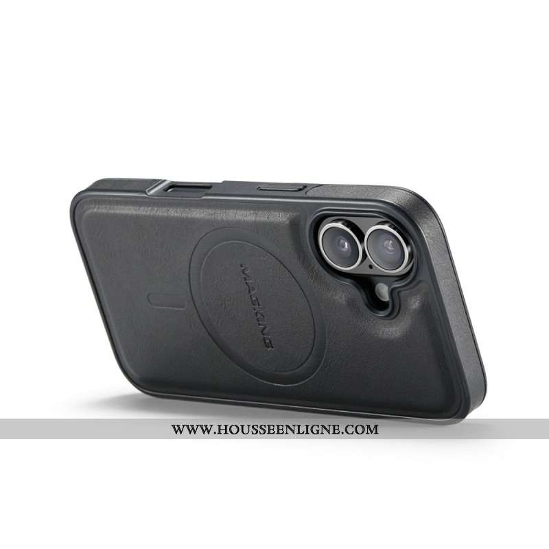 Coque iPhone 17 Compatible MagSafe Effet Cuir Premium