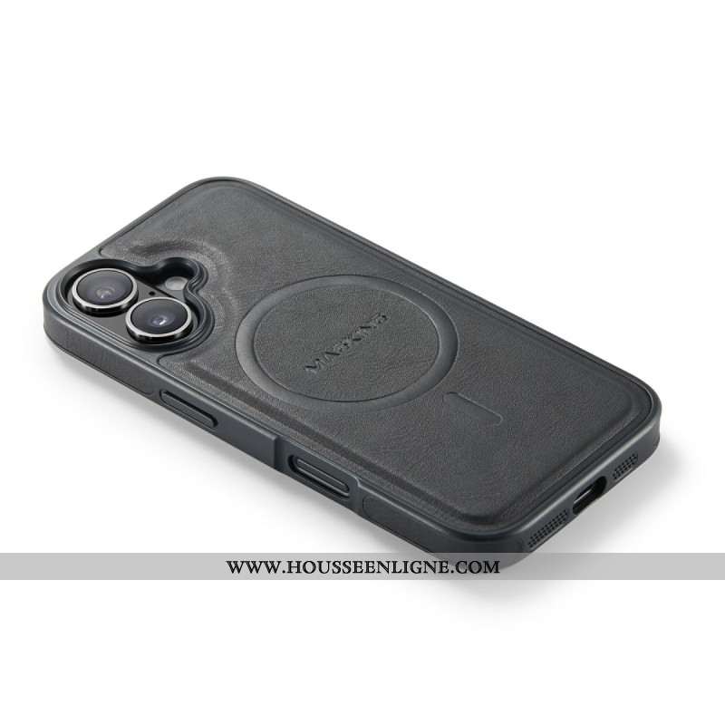 Coque iPhone 17 Compatible MagSafe Effet Cuir Premium