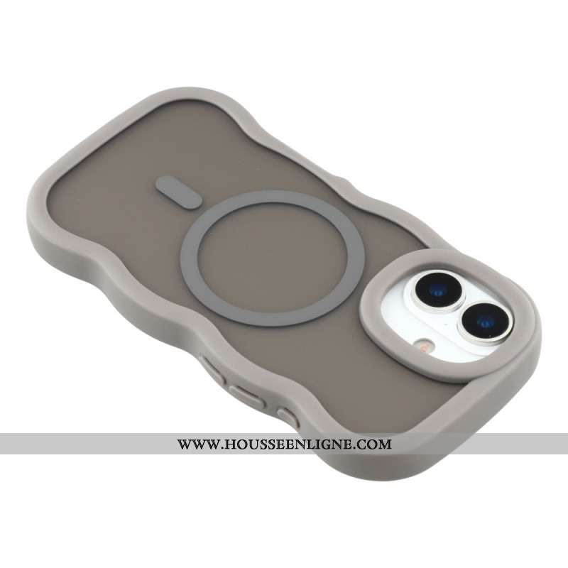 Coque iPhone 17 Compatible MagSafe Fantaisie Ondulation