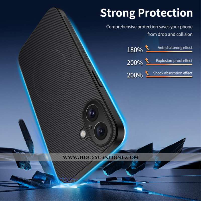 Coque iPhone 17 Compatible MagSafe Fibre Carbone