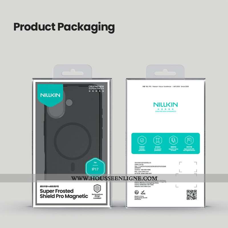 Coque iPhone 17 Compatible MagSafe Frosted Shield Pro NILLKIN